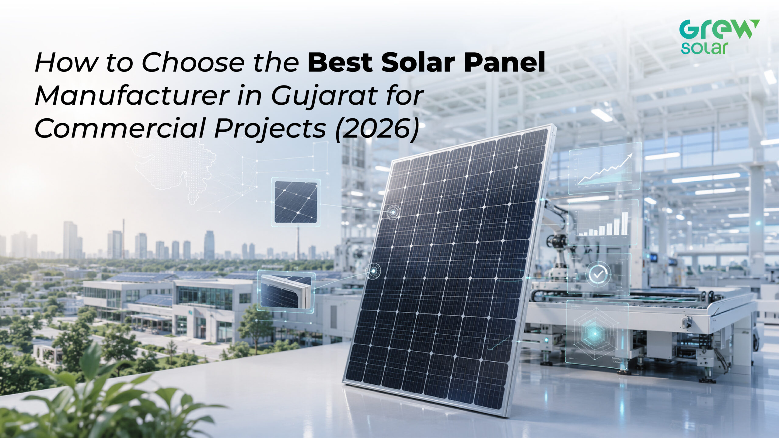 How to Choose the Best Solar Panel Manufacturer in Gujarat for Commercial Projects 2026 scaled